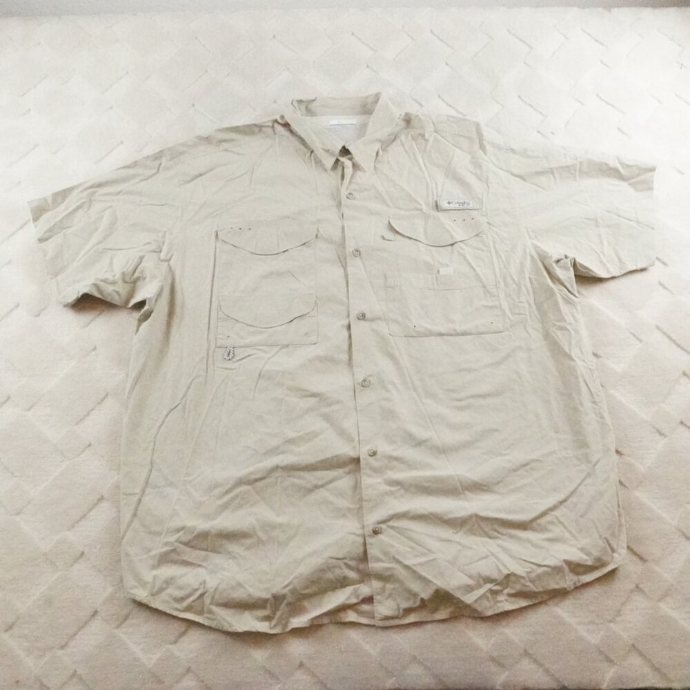 Columbia Men's Casual Button Down Shirt - Light Tan